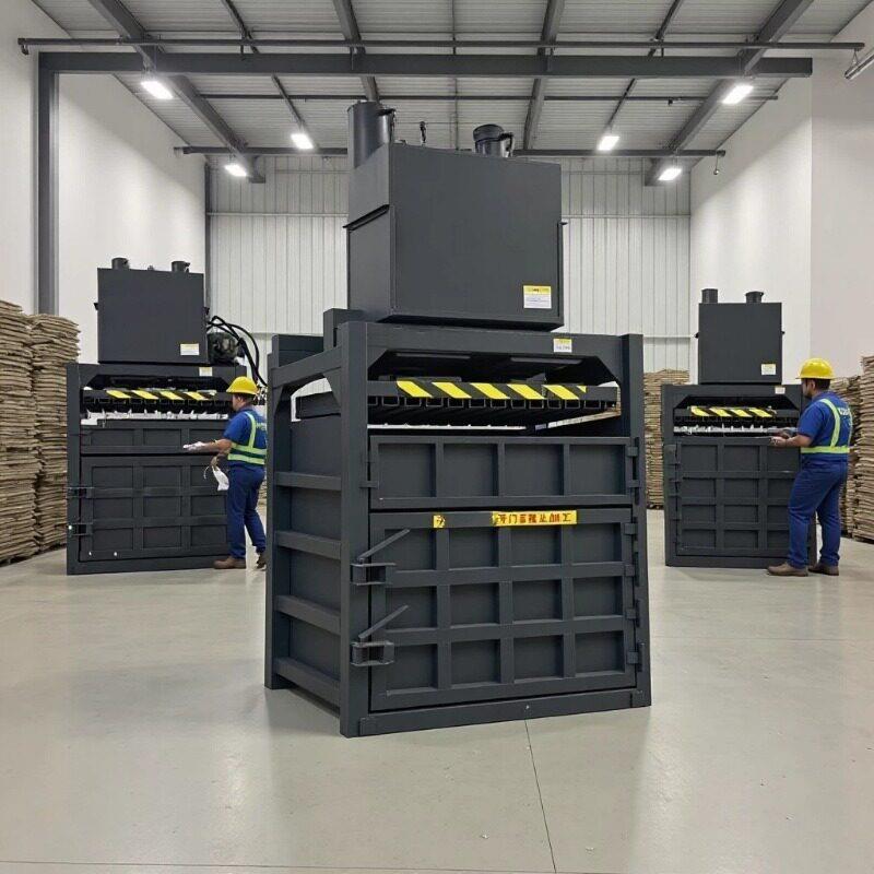 100吨立式塑料打包机 编织袋吨包袋压缩捆扎机 废品液压打包机图片