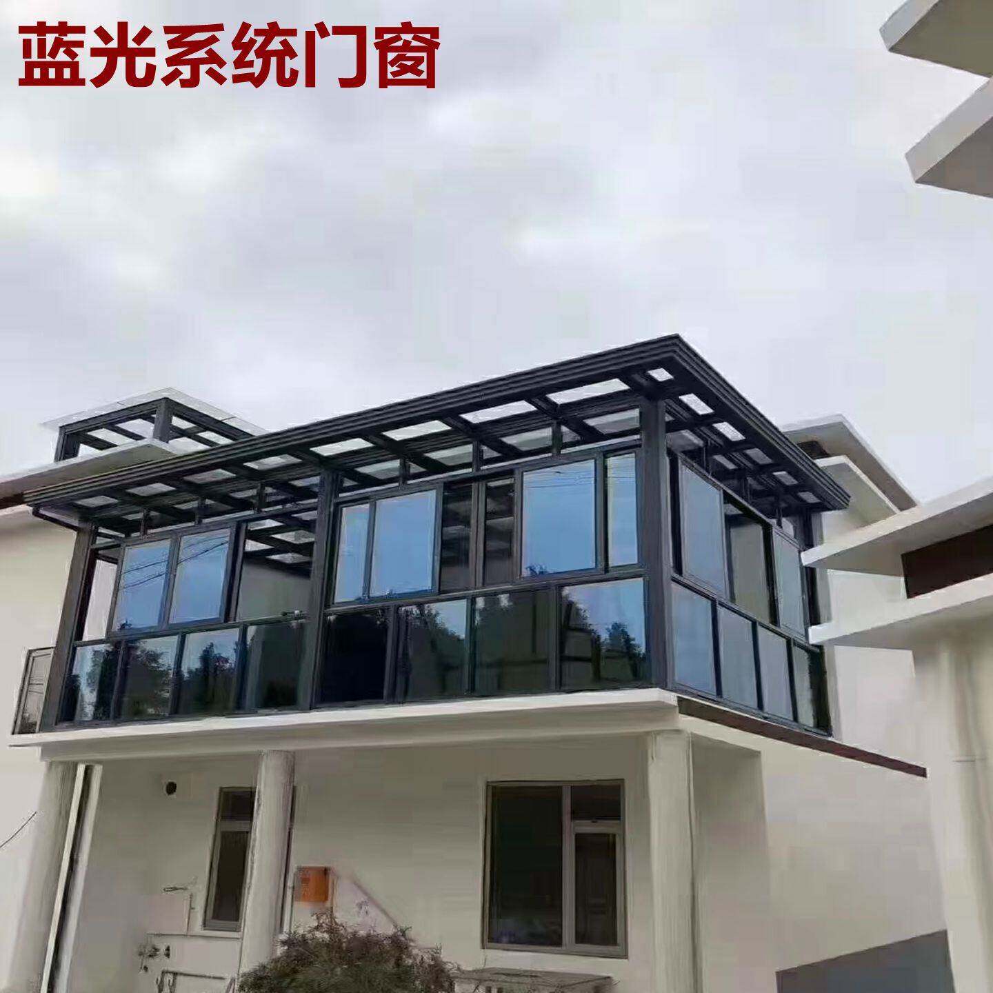成都铝合金阳光房别墅阳光房楼顶楼台雨棚断桥铝合金玻璃顶