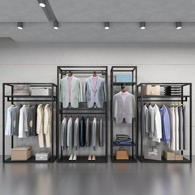 服档装合241店展示架高男装店专柜货架架陈列架落地式组多层挂衣