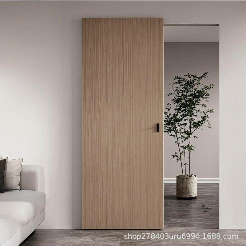 极简铝木幽灵门推拉隐形门无轨道门卧室厨房卫生间门隔断门平移门