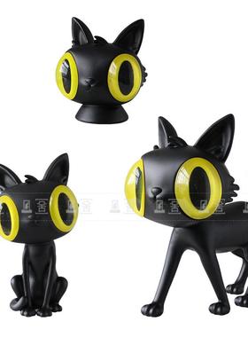 现代简约轻奢创意招财大眼猫摆件客厅入户玄关桌电视柜儿童房装饰