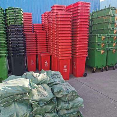 240升L塑料垃圾桶可挂车圆筒方桶环卫分类垃圾箱带轮大容量户外