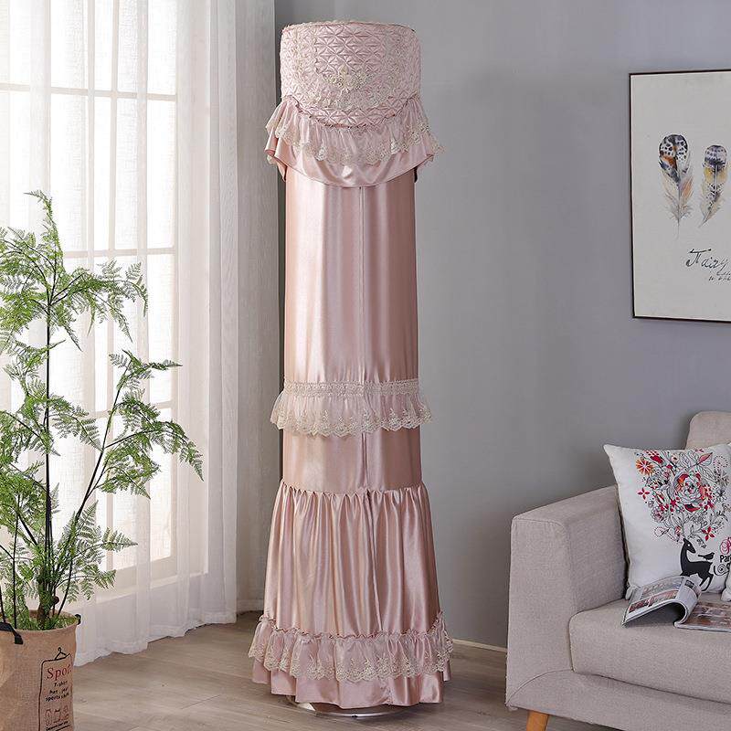 布艺空调防尘罩立式圆柱形柜机空调罩套客厅可用免取罩家用