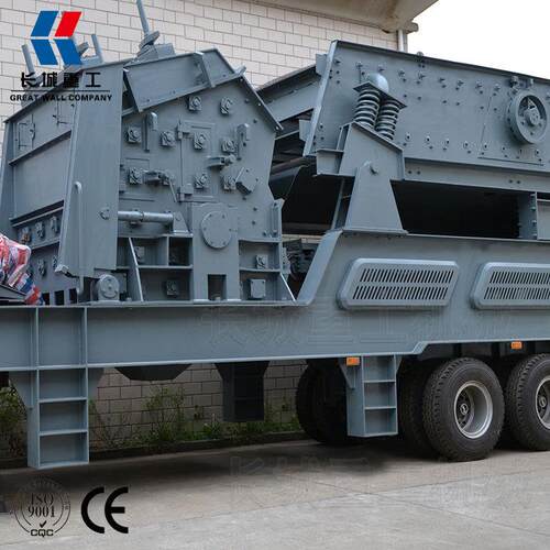 鹅卵石移动破碎设备 建筑垃圾破碎车 长城重工厂家移动破碎站