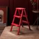 格美居红色人字梯加厚梯子家用折叠梯铝合金梯凳楼梯 乔迁新居