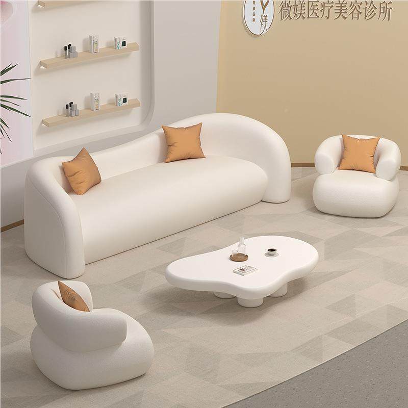 待现代简约风MGC-2311沙发休息区接服装美容院猫爪布店皮型小户沙