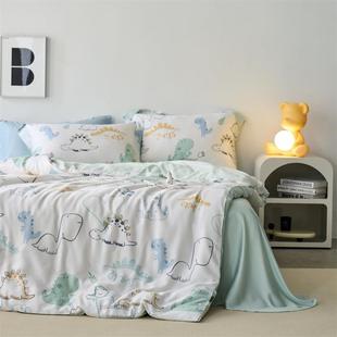 A儿类长绒棉10支全棉四件套童卡通三件套纯棉贡1.8尺寸m床品被套0