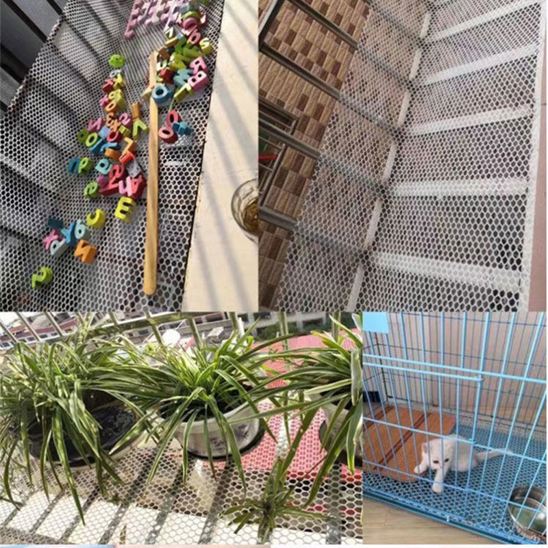 白色塑料养殖平网阳台防护塑料网