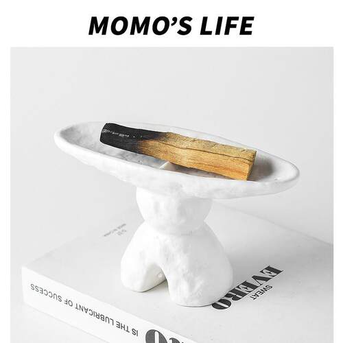 线香托盘可烧秘鲁圣木烧盘陶瓷香托香盘香座香插香炉室内肌理艺术