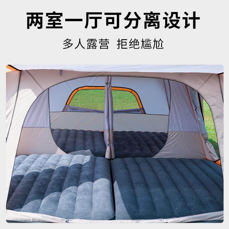 热卖露营帐篷户外3-4人二室一厅5-8人两室10人大帐篷厂家