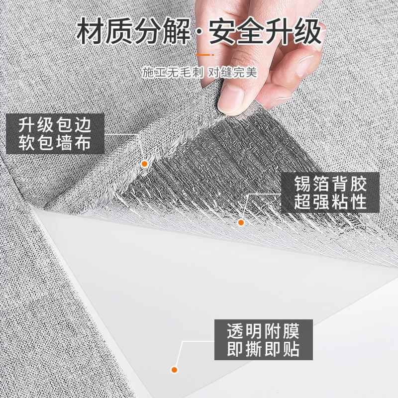 床边墙围贴墙d-ymqb-1纸粘墙布榻榻米软包床围炕防围床头面隔墙凉
