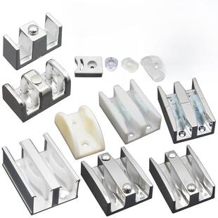 淋浴房限位器玻璃门定位器滑块配件导向块浴室推拉门摆挡防撞块