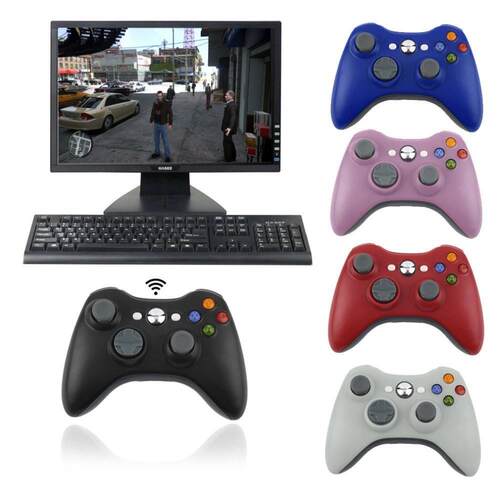 工厂直销可带接收器pc电脑笔记本xbox 360 2.4g无线游戏手柄
