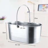 不锈钢挤水桶老式 拖把墩布地拖桶棉线拖布条拖把桶家用304加厚