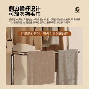 中古可移动衣帽架落地挂衣架房间阳台立式 衣架子晾衣架衣服架平凳