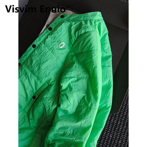 Visvim Ennio果绿色双面穿棉服外套潮牌欧美街头2026新款高级感保