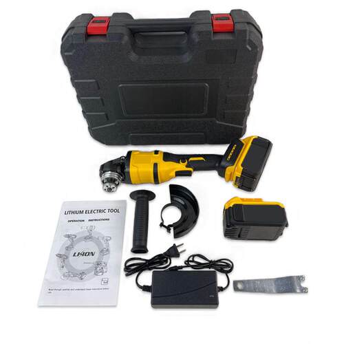 直销新款跨境锂电无刷电机家用小型打磨抛光机切割充电式角磨机