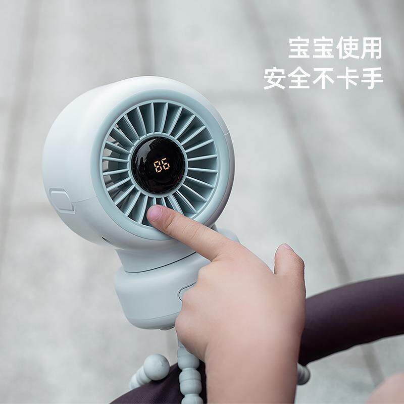 新款直销新款婴儿车风扇家用摇头风扇户外便携八爪鱼小台扇桌面风
