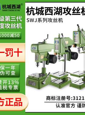 杭城西湖攻丝机攻牙机手动台式小型SWJ-10B/12A手摇高精度工业级