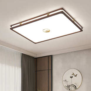 新中式 简约大气实木中国风餐厅卧室吸顶灯 客厅灯大厅主灯2025新款