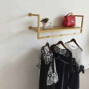 铁艺服装店衣架展示架上墙侧挂式货架壁挂衣服的架子