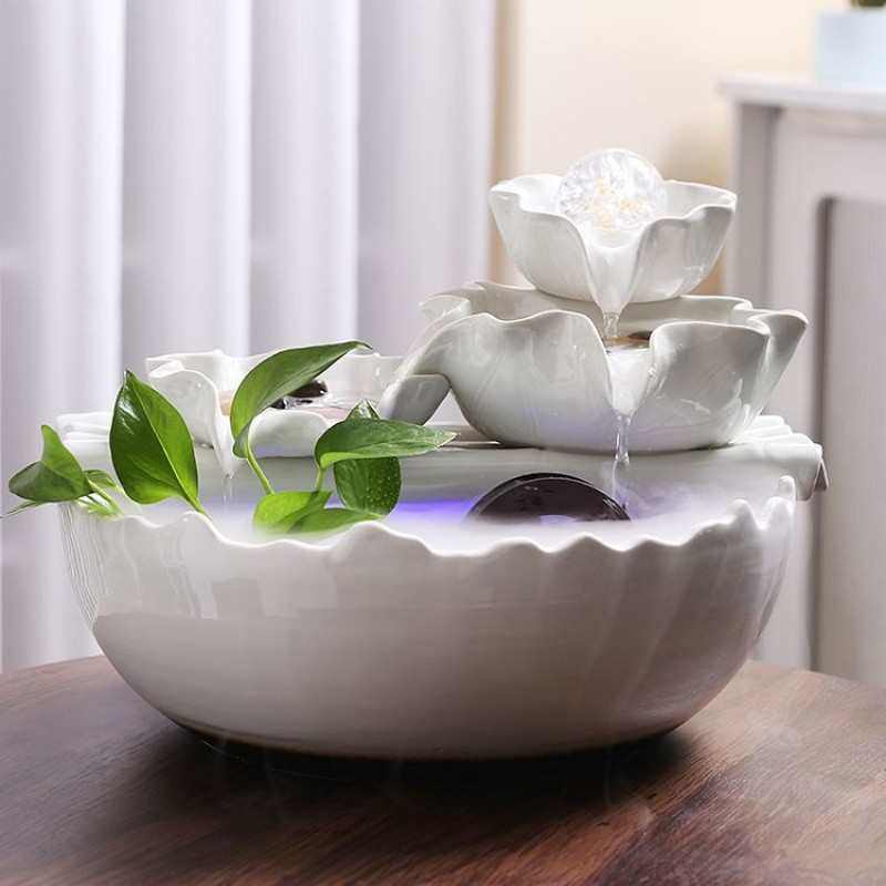 mIq流水升才桌面摆件客厅招才循环流水鱼缸轻奢创意喷泉观景开业,家居饰品,流水摆件,淘宝优惠券,粉丝福利购,淘宝优惠卷