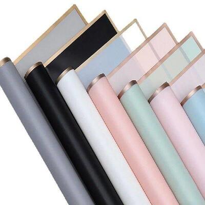 20pcs 58x58cm DIY Gold Frame Jelly Film Flower Wrapping