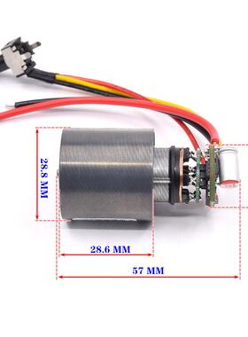 直流7V-2吹4V12风万W转130微型无刷涵道风机铝POC叶轮电速电机