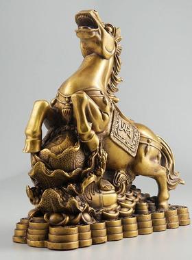 百财财马马拉财摆件铜马铜马送财马拉百财马上发桌面摆件工艺TNQ