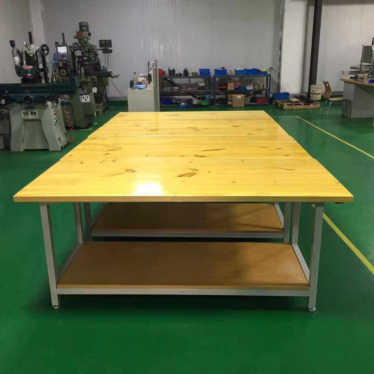 双层实木工作台车间流水线操作检验装配重型钳工桌