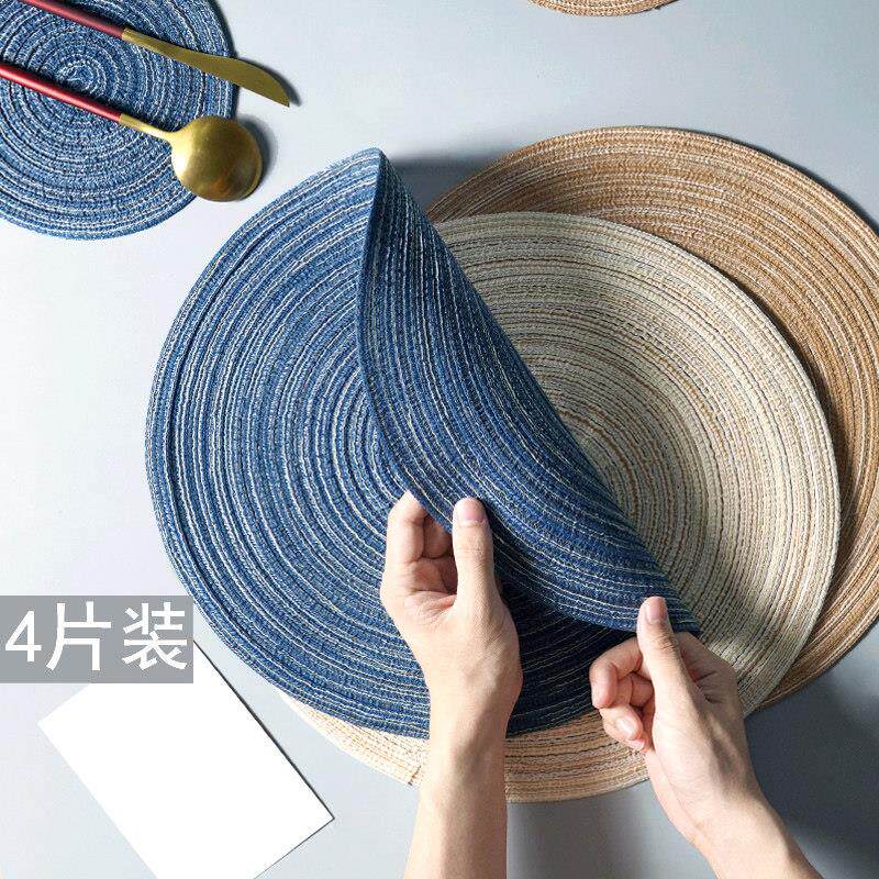 餐垫编织杯垫隔热垫ins风北欧水壶垫子家用防烫盘子碗垫西餐桌垫