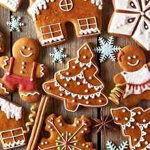 5Pcs Christmas Cookie Cutter Set Gingerbread Man Xmas Tree B