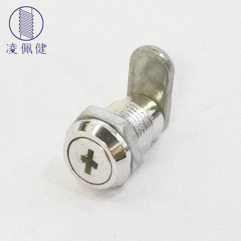 锌合金十字小型转舌锁机箱工具箱锁芯信报箱锁展示柜门锁