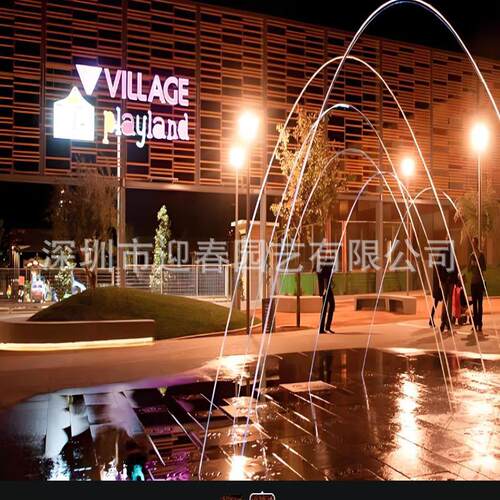 喷泉水景项目音乐喷泉水幕水爆炸酒店跳泉火泉户外庭院景观喷火
