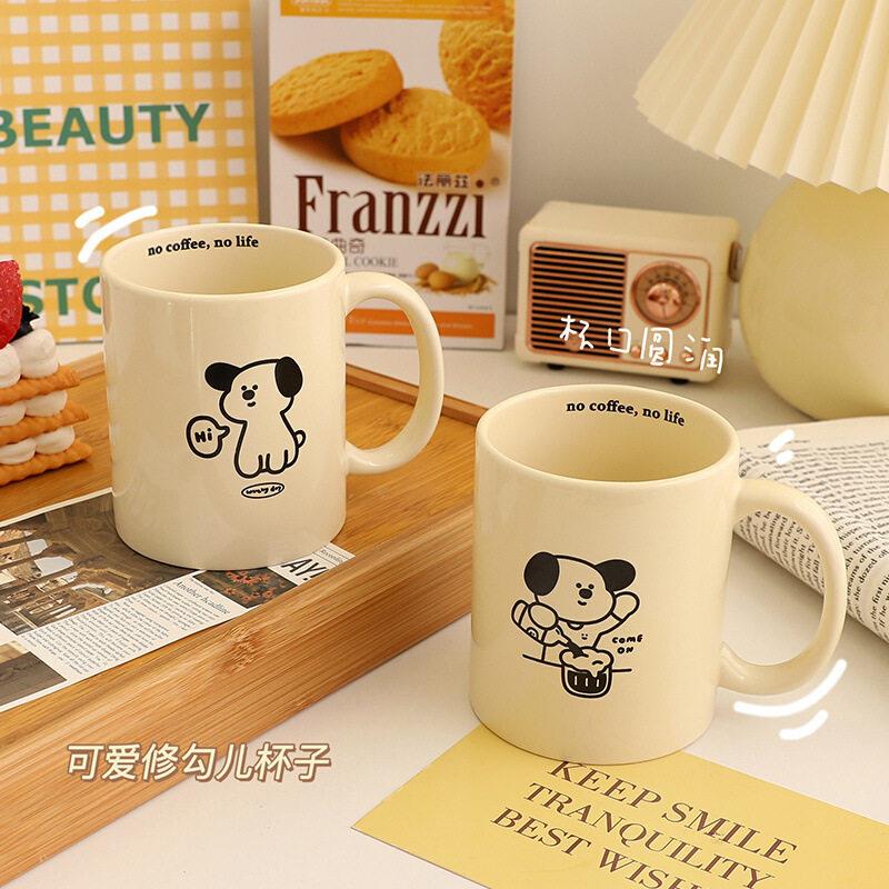 diy来图订制陶瓷水杯咖啡杯印企业logo定制广告马克杯子激光刻字