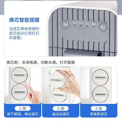 通用1200G双出水直饮机RO反渗透净水器家用PPC复合滤芯RO反渗透膜