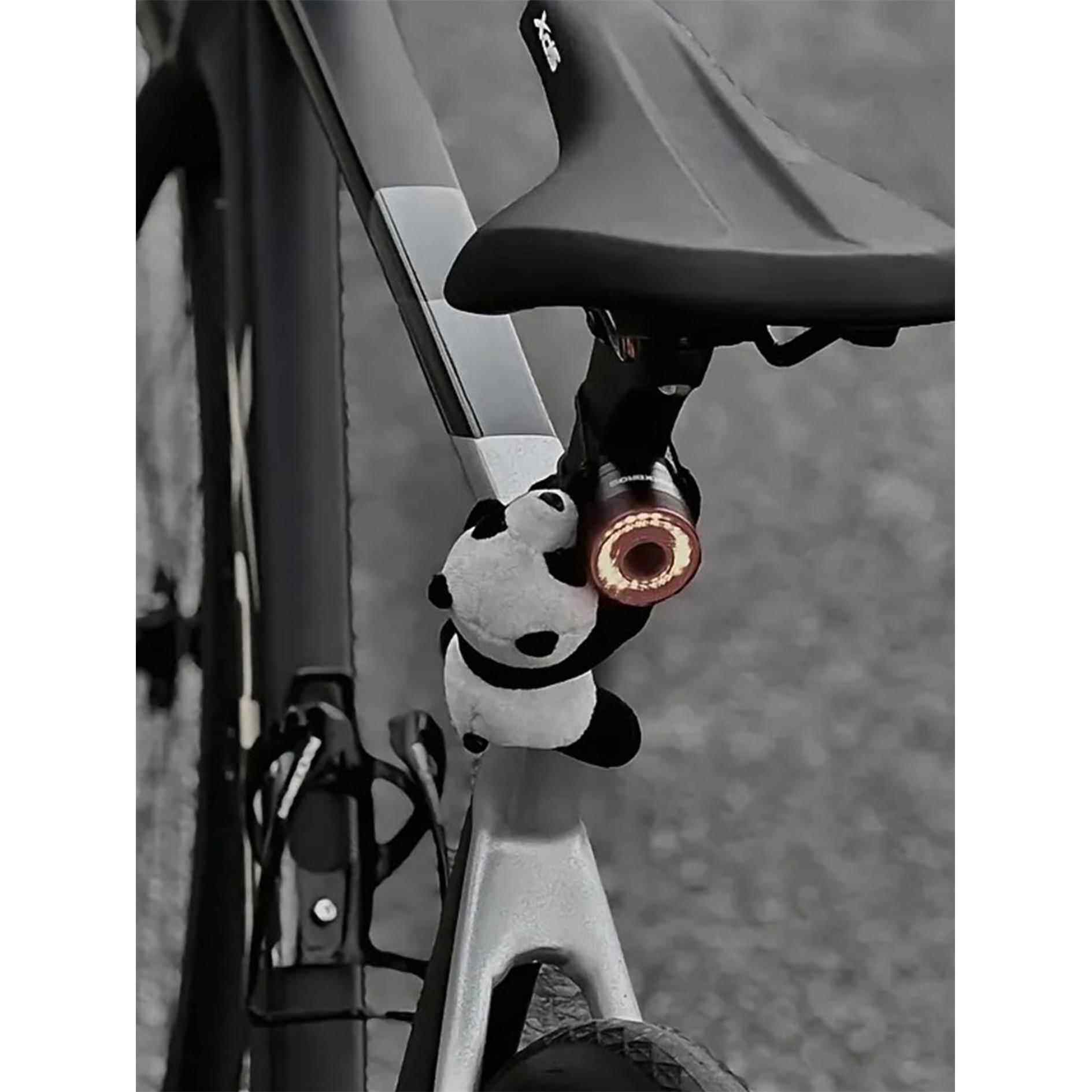 可爱自行车小配饰玩偶熊猫电动车摩托车公路车配饰挂件装饰小配件