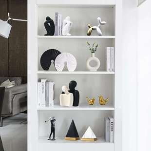 北欧客厅创意现代简约树脂摆件办公室书房家居玄关艺术装 饰品摆设