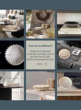 新款直销凹槽荷叶边桌面碗客厅造型咖啡桌书架控制台桌造型家居装