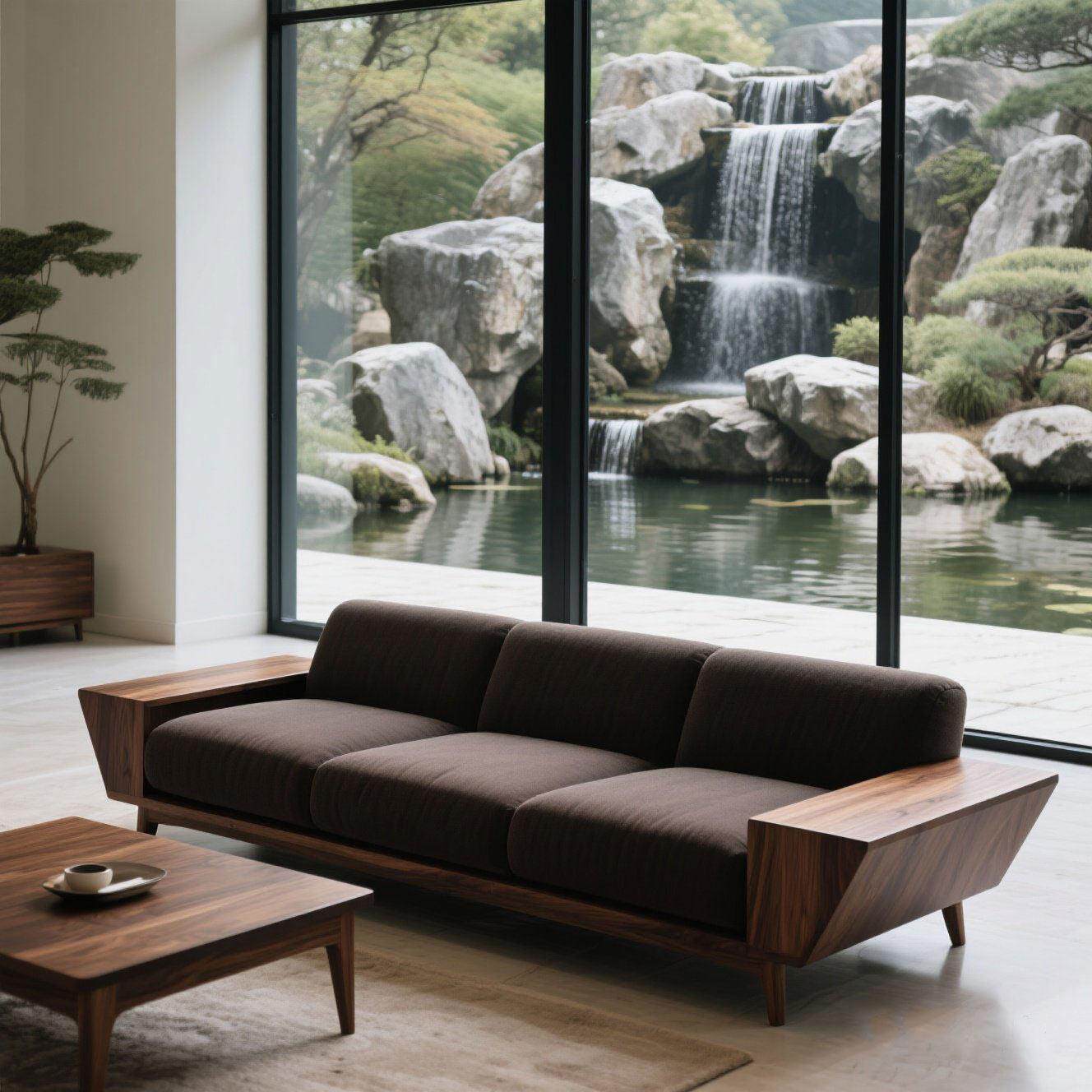 新中式北美黑胡桃木直排沙发家用客厅民宿高端实木白蜡木沙发家具