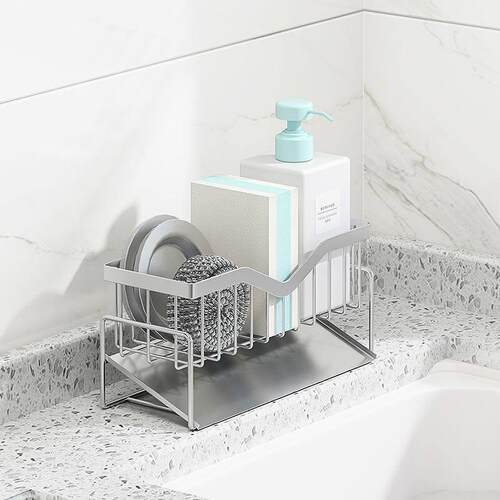 SU304 Kitchen sink sponge drainage storage rack organizer