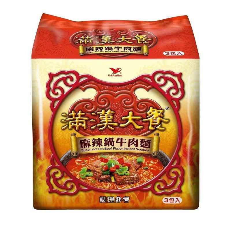 麻辣方便面台湾原装方便面统一大餐麻辣锅牛肉面料理包