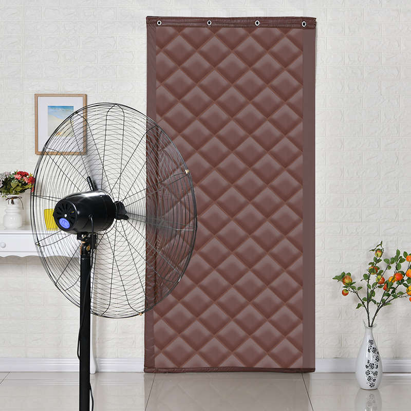 冬季PU皮革牛津布加厚保温暖防风寒防水免打孔隔音家用棉门帘