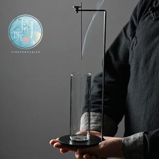 线香香插底座香薰炉倒挂香炉家用首饰架檀香玻璃香炉创意倒立香器