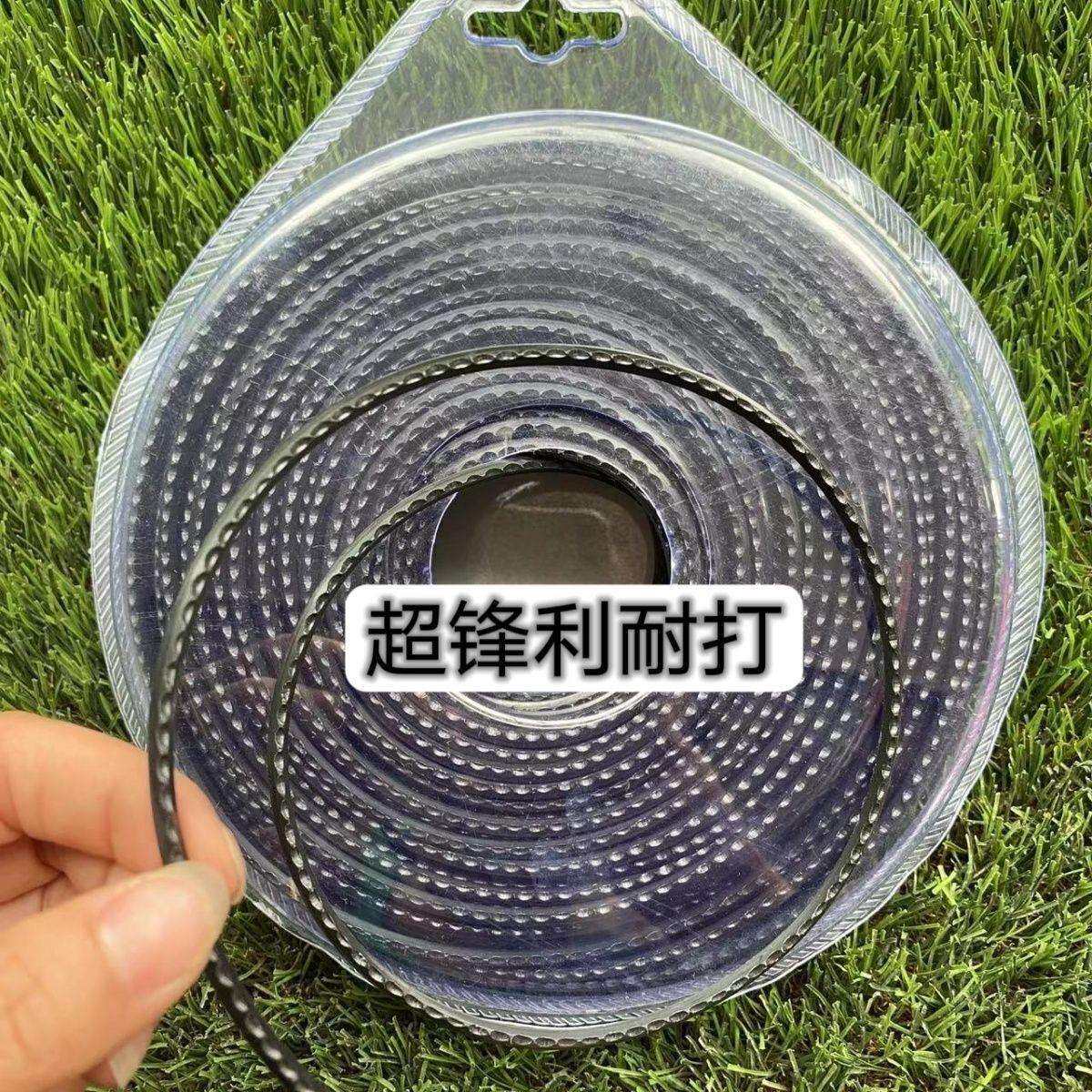 方形打草绳双色锯齿牛筋螺旋尼龙耐磨割进口草绳