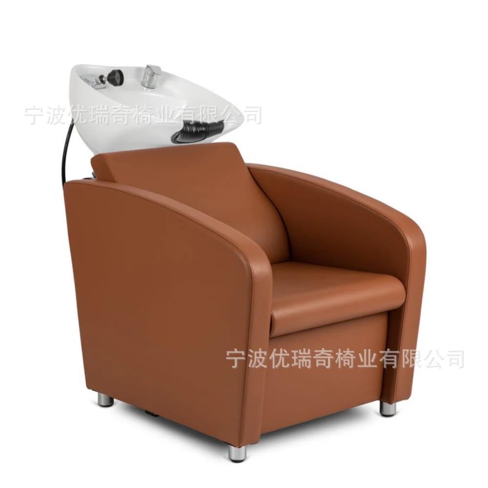 理发店不锈钢洗头床半躺式洗头发椅高档养发馆冲水床发廊洗头椅