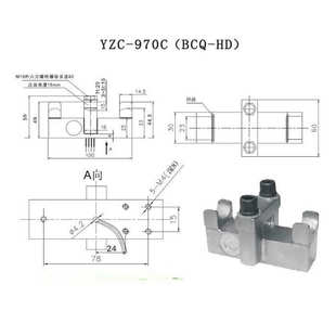 起重机限载测力报警 1T3T5T电动吊车旁压称重传感器 广测YZC 970C