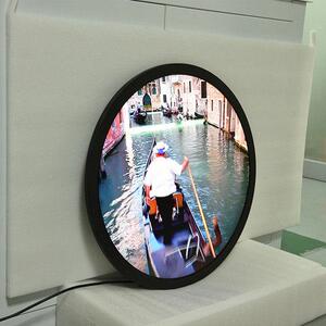 23.6寸圆形触摸广告机单机版安卓网路版液晶显示器展厅展示电容