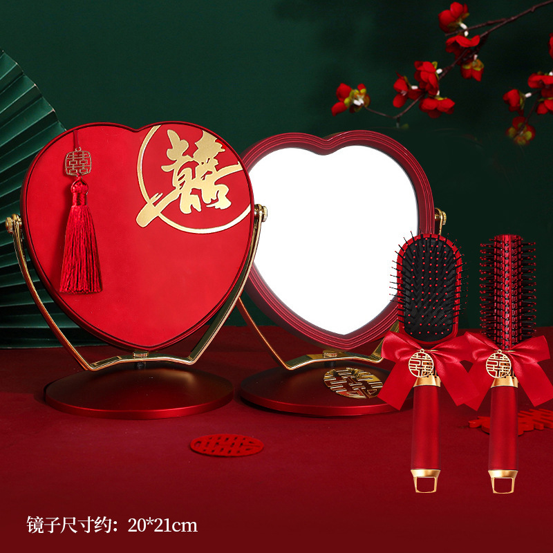 结婚红色气囊按摩陪嫁用品套装