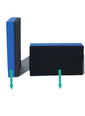 新款直销汽车美容漆面方块镀晶海绵镀膜上光绒布蓝色黄色打蜡套泡